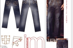 Nailhead Trim Denim Jean